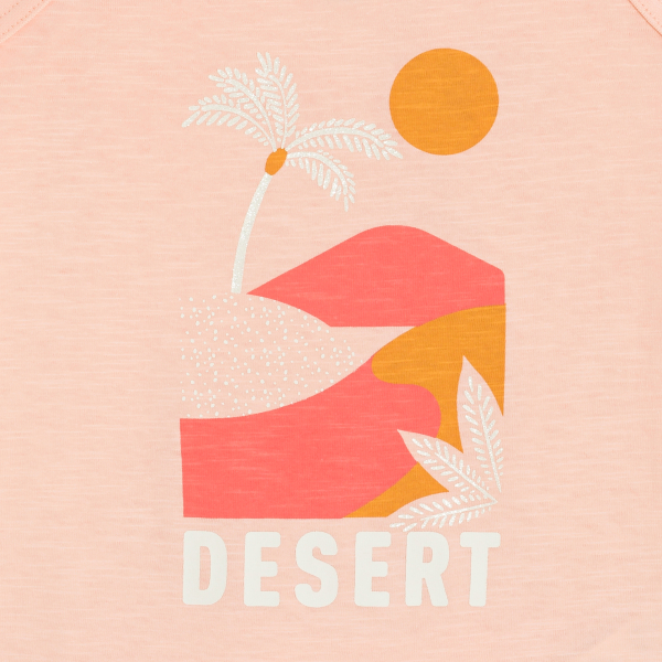 بيجاما قطعتين شورت من الجيرسيه، عليها صورة المشمش للفتيات 